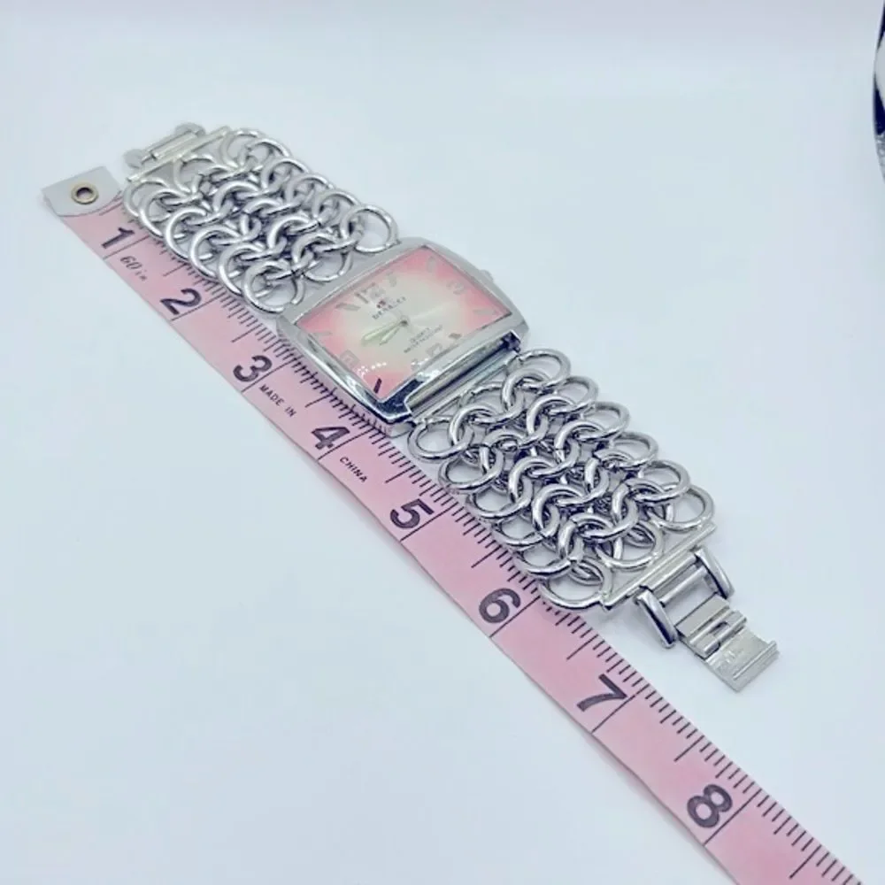 Working! Ladies Denacci Wide Chain Band Easy Read Watch